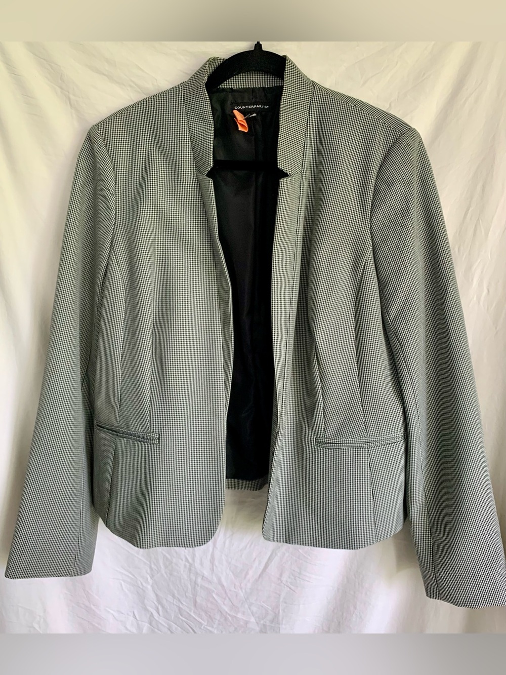 Counterparts Houndstooth Open-Front Tailored Blazer